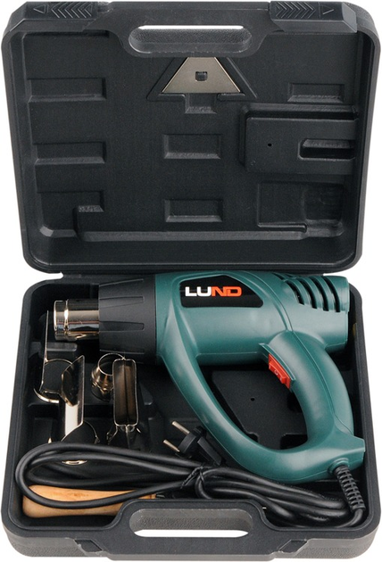 Фен технічний мережевий LUND 1/2 кВт 2 температурні режими 350/ 550 °C (79325) (5906083793257) - зображення 2