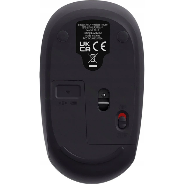 Беспроводная Bluetooth мышь Baseus F01B Tri-Mode DPI-1600, Gray - изображение 7