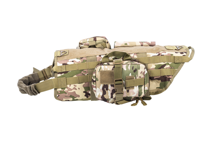 Тактическая шлея-жилет Derby Heavy Duty для собак с сумками для дрессировки M Камуфляж - Фото 5 Тактическая шлея-жилет Derby Heavy Duty для собак с сумками для дрессировки M Камуфляж - изображение 5