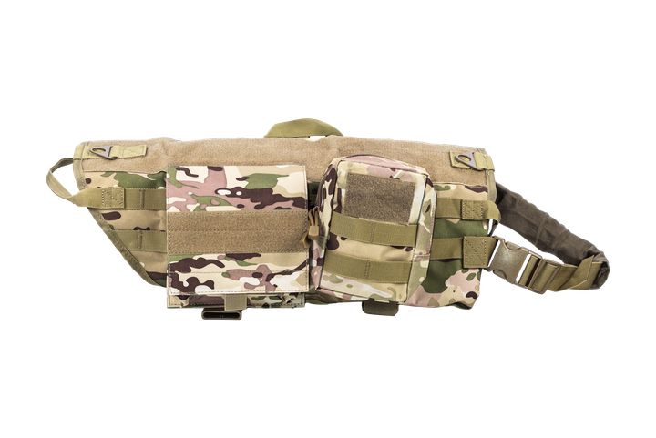 Тактическая шлея-жилет Derby Heavy Duty для собак с сумками для дрессировки M Камуфляж - Фото 4 Тактическая шлея-жилет Derby Heavy Duty для собак с сумками для дрессировки M Камуфляж - изображение 4