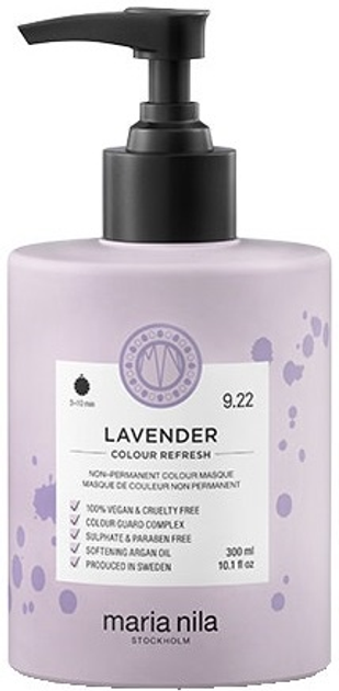 Maska tonizująca do włosów Maria Nila Colour Refresh Lavender 300 ml (7391681037175) - obraz 1