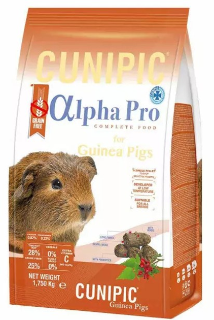 Karma dla gryzoni Cunipic Alpha Pro Guinea Pig 1.75 kg (8437013149525) - obraz 1