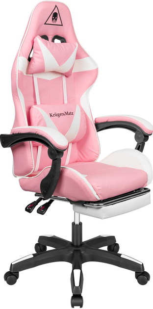 Геймерське крісло Kruger & Matz GX-150 White/Pink (5901890068635) - зображення 4