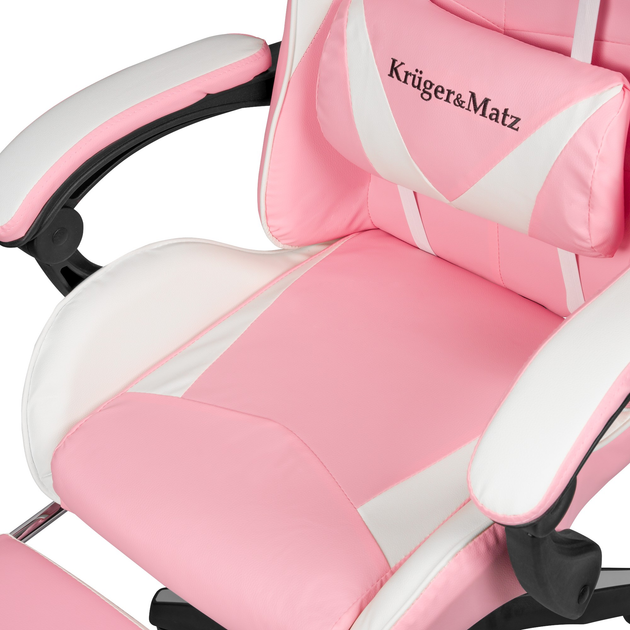 Геймерське крісло Kruger & Matz GX-150 White/Pink (5901890068635) - зображення 8