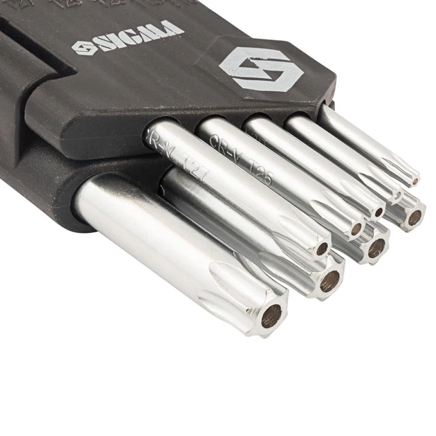 Ключи TORX 9шт T10-T50 мм CrV (короткие с отверстием) SIGMA (4022211) 1482327 - изображение 6