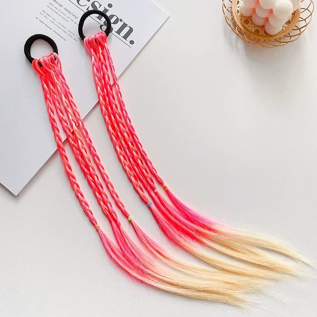 Накладний хвостик з косичок гумка з косичками Honey Fashion Accessories рожевий (12-353) - Фото 1 Накладний хвостик з косичок гумка з косичками Honey Fashion Accessories рожевий (12-353) - изображение 1