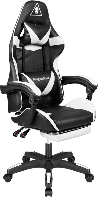 Геймерське крісло Kruger & Matz GX-150 Black/White (5901890075640) - зображення 4