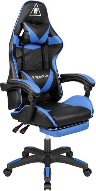 Геймерське крісло Kruger & Matz GX-150 Black/Blue (5901890068604) - зображення 4