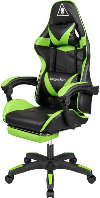 Fotel gamingowy Kruger & Matz GX-150 Black/Green (5901890068628) - obraz 3