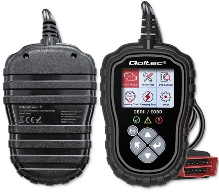 Автосканер Qoltec Digital OBD2 EOBD diagnostic Tester ProLine 8V-25V Dual System (5901878506852) - зображення 3