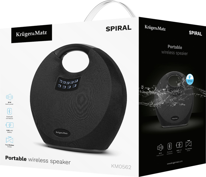 Портативна акустика Kruger&Matz Spiral Black (KM0562) - зображення 10