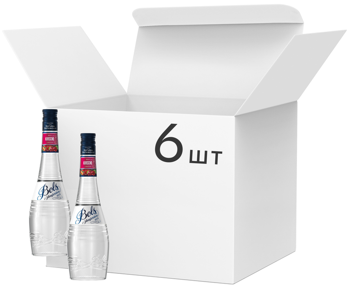 Упаковка лікерів Bols Kirsche 38% 0.7 л х 6 шт (08716000076762) - Фото 1 Упаковка лікерів Bols Kirsche 38% 0.7 л х 6 шт (08716000076762) - зображення 1
