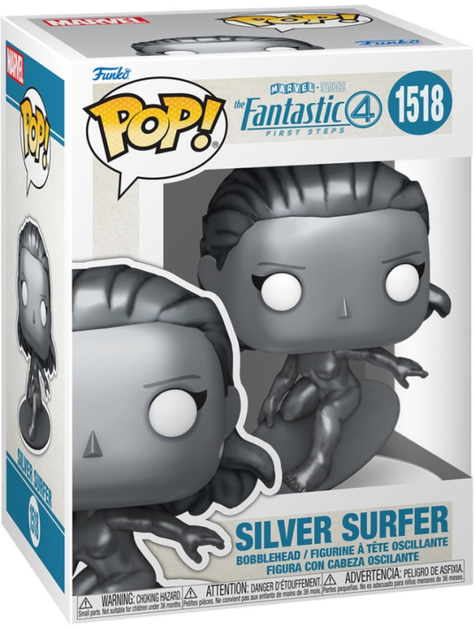 Figurka Funko Pop Marvel Fantastic Four First Steps Silver Surfer 9.5 cm 1518 83587 (889698835879) - obraz 1