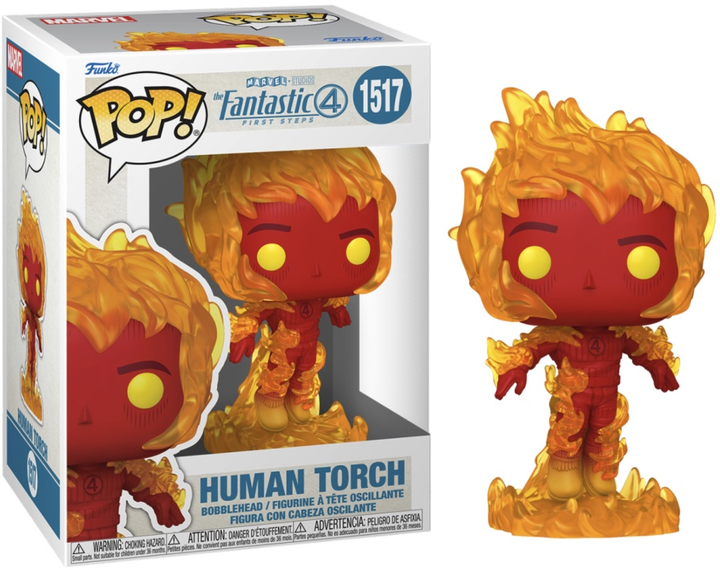 Figurka Funko Pop Marvel Fantastic Four First Steps Human Torch 9.5 cm 1517 83586 (889698835862) - obraz 2