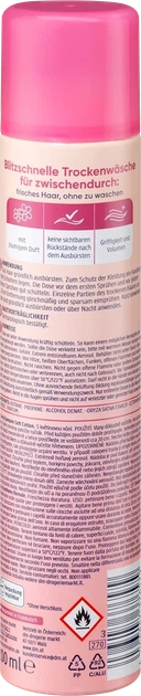 Парфумований сухий спрей-шампунь для волосся Balea Trockenshampoo Soft Cotton , 200 мл - Фото 2 Парфумований сухий спрей-шампунь для волосся Balea Trockenshampoo Soft Cotton , 200 мл - зображення 2