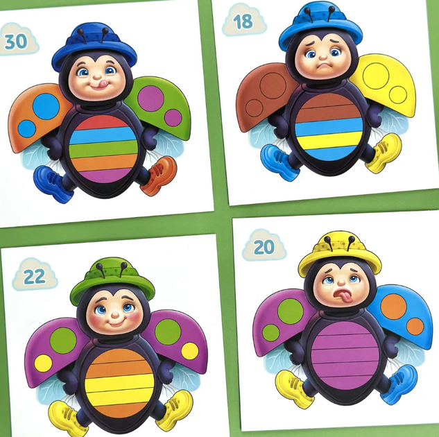 Деревянная развивающая игра Ubee "Жук Божья коровка" с карточками, эмоциями и изучением цветов ПСД280 - Фото 3 Деревянная развивающая игра Ubee "Жук Божья коровка" с карточками, эмоциями и изучением цветов ПСД280 - изображение 3