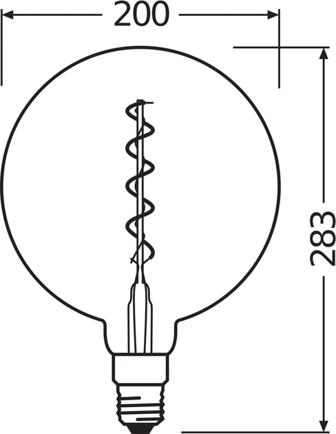 Lampa LED OSRAM Filament Vintage 1906Big Globe 4W 140Lm 1800K E27 (4058075269927) - obraz 7