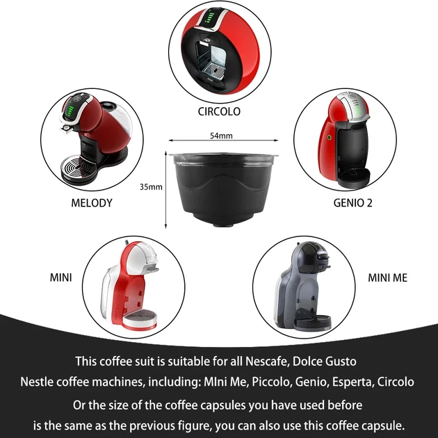 Многоразовая кофейная капсула для Nescafe Dolce Gusto/Nespresso — 1 шт. с фильтром, экологическая. Черная - изображение 2