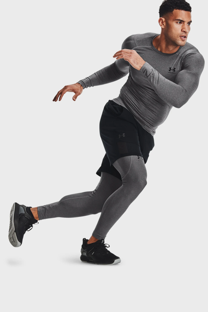 Компресинонные Штаны Under Armour Hg Leggings(1361586-090) S Сірий - Фото 4 Компресинонные Штаны Under Armour Hg Leggings(1361586-090) S Сірий - изображение 4