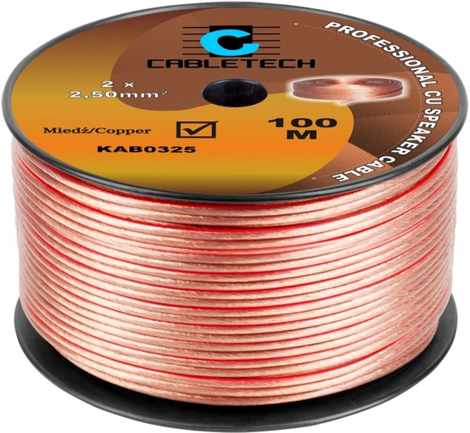 Przewód głośnikowy Cabletech 2 x 2.5 mm² 100 m (5901436707837) - obraz 1