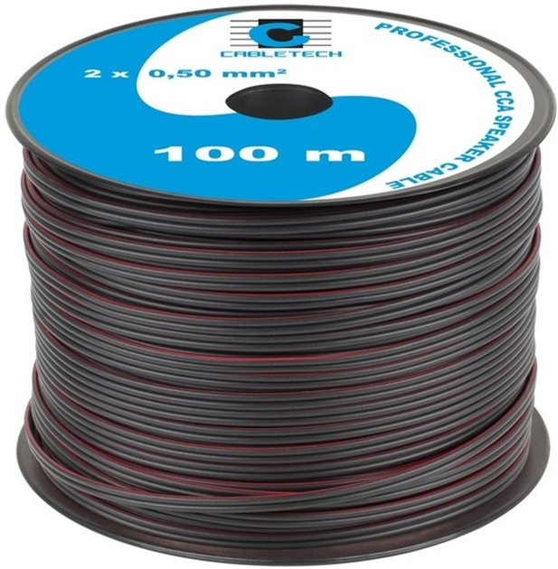 Przewód głośnikowy Cabletech CCA 2 x 0.5 mm² 100 m Black (5901436715795) - obraz 1
