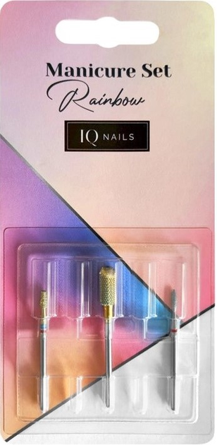 Pakiet frezów IQ Nails Rainbow 3 szt. (Pakiet FR-3) - obraz 5