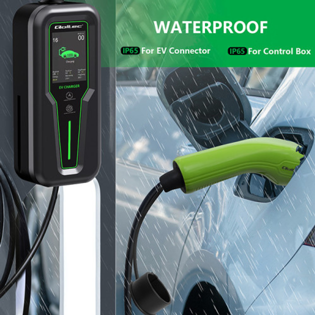Mobilna ładowarka do samochodu elektrycznego Qoltec EV z regulacją 2 w 1 Typ 2 3.5 kW 5 m (5901878524658) - obraz 8