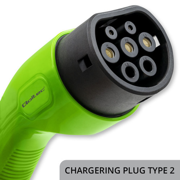 Mobilna ładowarka do samochodu elektrycznego Qoltec EV z regulacją 2 w 1 Typ 2 7 kW 5 m (5901878524665) - obraz 3