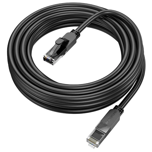 Кабель (патч-корд) Borofone BUS01 Category 6 Gigabit (5m) Black - 00000079272_1 - изображение 5