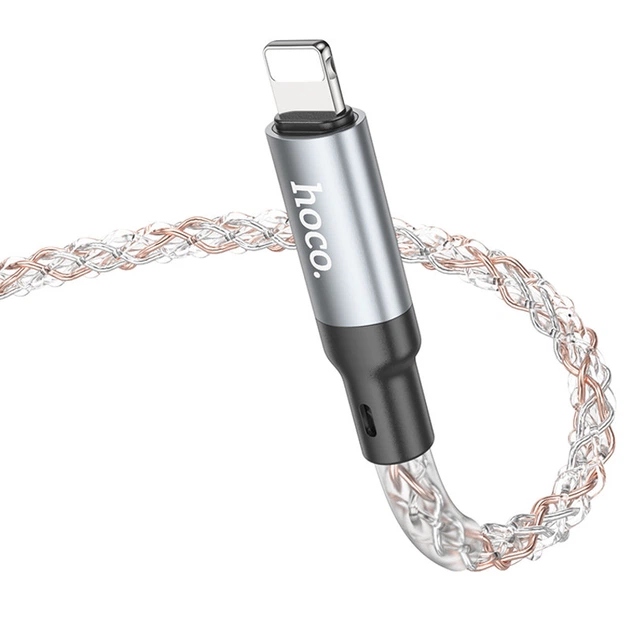 Дата-кабель Hoco U112 Shine 2.4A USB to Lightning (1m) - Фото 6 Дата-кабель Hoco U112 Shine 2.4A USB to Lightning (1m) - изображение 6