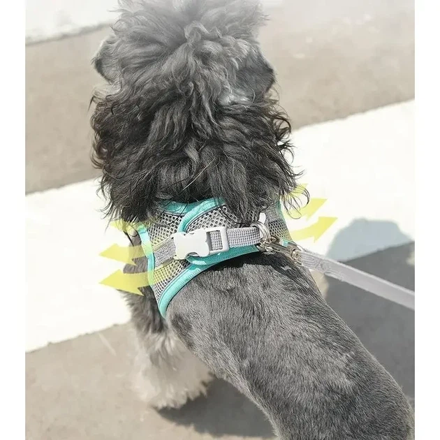 Шлея-жилет светоотражающая для кошек и собак Harness Vest S Blue Sky - изображение 6