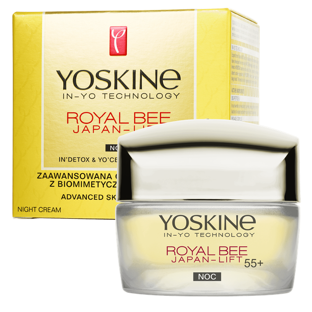 Krem do twarzy Yoskine Royal Bee Japan-Lift Advanced Skin Rebuilding 55+ na noc 50 ml (5900525054630) - obraz 1