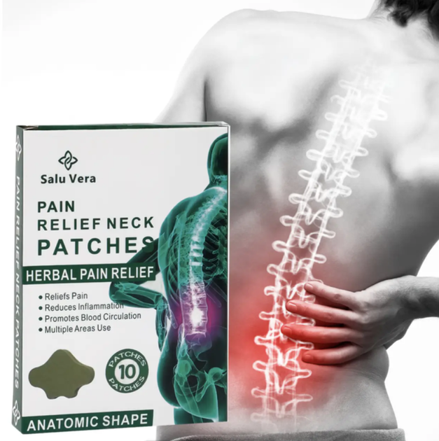 Пластир Pain Relief Vertebrace Patches на поперековий відділ хребта, для зняття болю в спині, в упаковці 10 шт - Фото 2 Пластир Pain Relief Vertebrace Patches на поперековий відділ хребта, для зняття болю в спині, в упаковці 10 шт - зображення 2