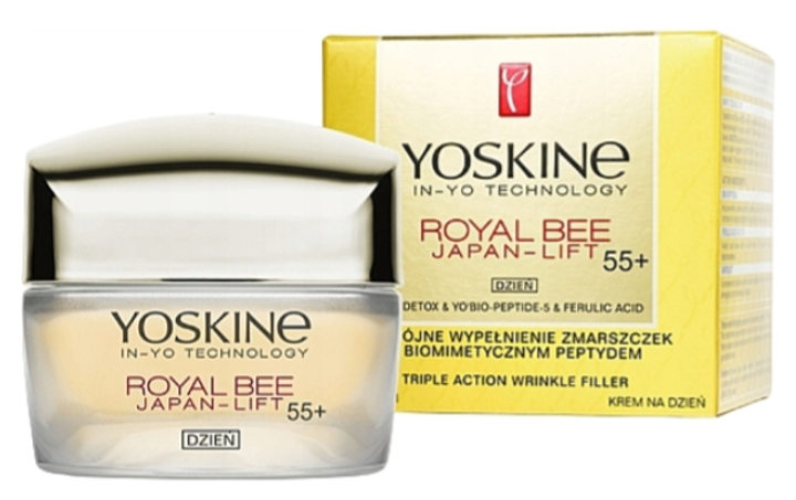 Krem do twarzy Yoskine Royal Bee Japan Lift wypełniający, przeciwzmarszczkowy na dzień 55+ 50 ml (5900525054623) - obraz 1