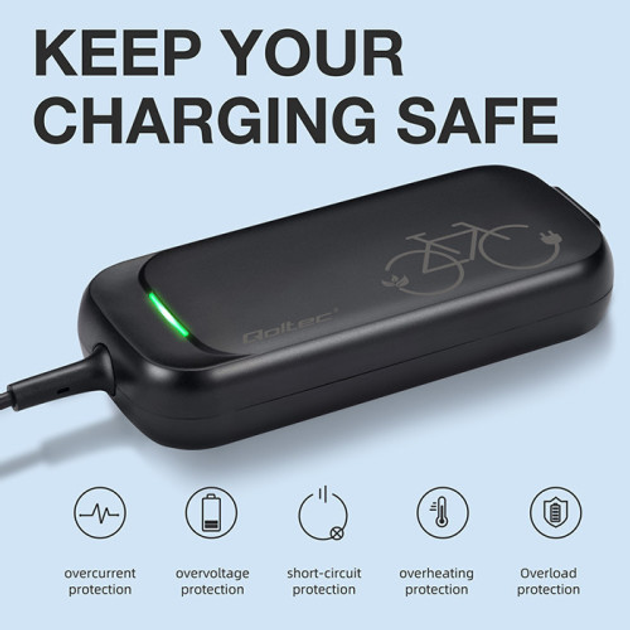 Zasilacz do roweru elektrycznego Qoltec Charger for e-bike, electric scooter XIAOMI 36V / 42V 2A 8.0*8.0 mm (5901878503349) - obraz 7
