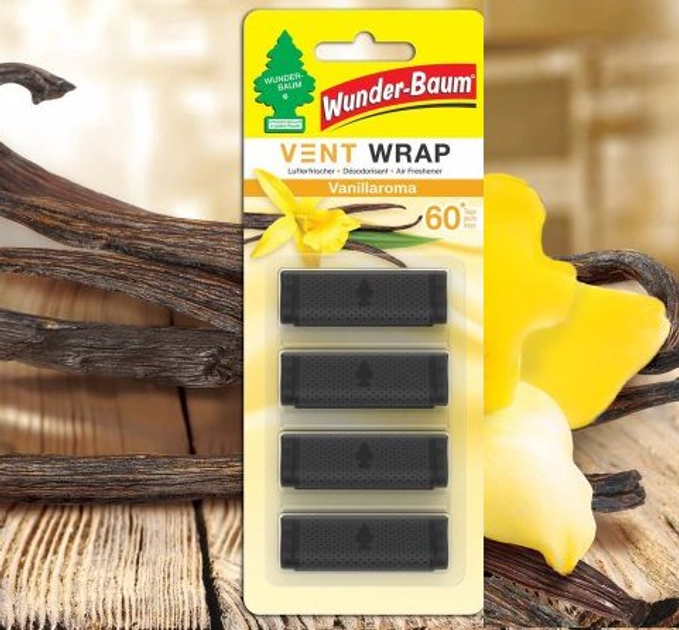 Odświeżacz powietrza Wunder Baum Vanilla 4 klipsy 23-301 (7612720811113) - obraz 4