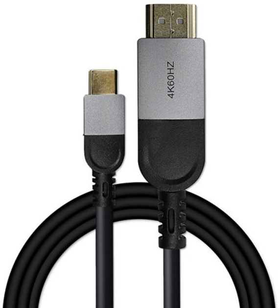 Kabel Qoltec USB-C to HDMI 5 m Black-Grey (5901878504384) - obraz 2