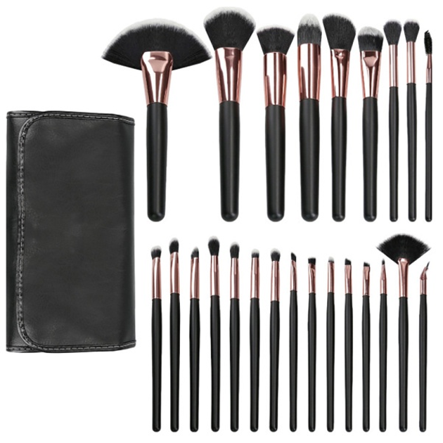 Набір пензлів для макіяжу Tools For Beauty Mimo чорний 24 шт (5903018919645) - зображення 1