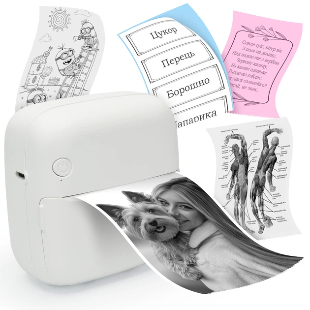 Мобильный термопринтер JETIX Mini Printer Student 2 с Bluetooth и ночником для термопечати со смартфона - изображение 5