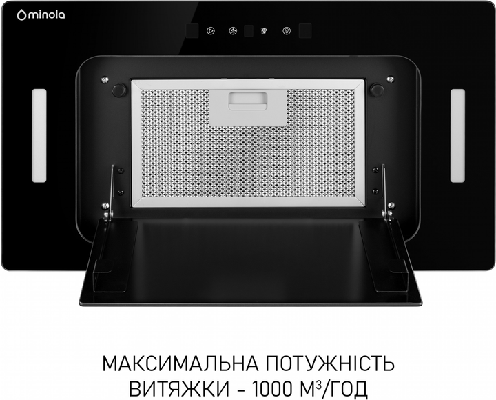 Витяжка Minola BGH 5677 BL 1000 LED (пульт, повновбудована) - изображение 3