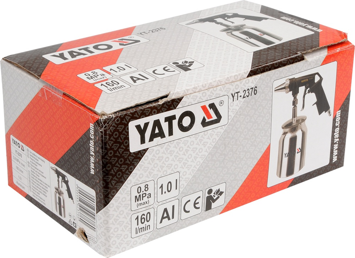 Пістолет піскоструйний Yato з резервуаром YT-2376 (5906083923760) - зображення 2