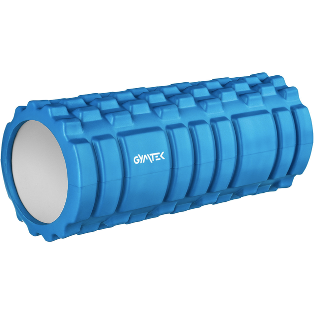 Массажный ролик Gymtek EVA 33x14 см синий для йоги фитнеса для спины - изображение 2