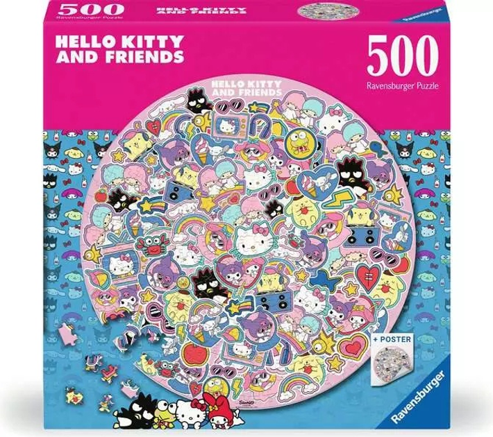 Puzzle Ravensburger Hello Kitty 500 elementów 12001391 (4005555013914) - obraz 1