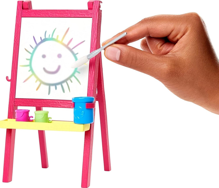 Lalka Mattel Barbie You Can Be Anything nauczycielka plastyki z uczennicą o ciemnej karnacji 30 cm GJM30 (887961813869) - obraz 2
