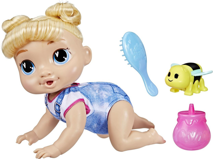 Lalka Bobas Hasbro Baby Alive Crawl 'n Play Harper Hugs Doll 27 cm F9709 (5010996271945) - obraz 2