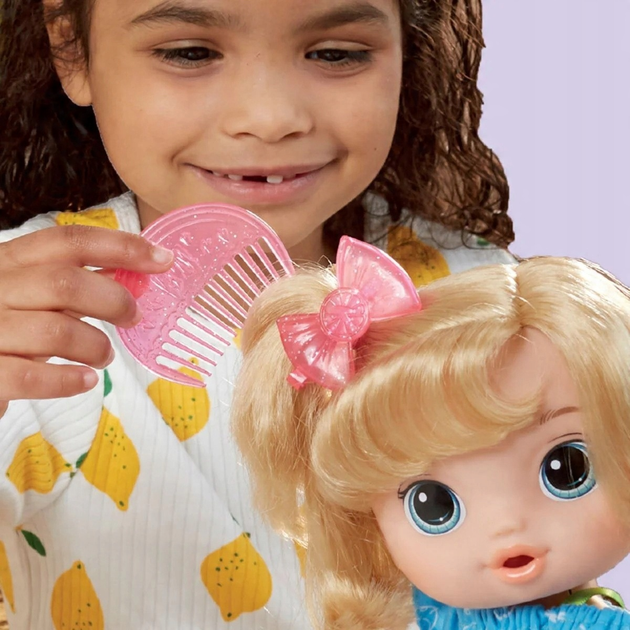 Lalka Bobas Hasbro Baby Alive Fruity Sips Apple Blonde Hair Doll 30 cm F7356 (5010996100467) - obraz 4