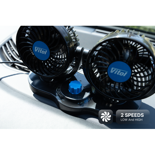 Вентилятор VitOl HX-T303-1 4" 12V 6.5W двойной две скорости - Фото 12 Вентилятор VitOl HX-T303-1 4" 12V 6.5W двойной две скорости - изображение 12