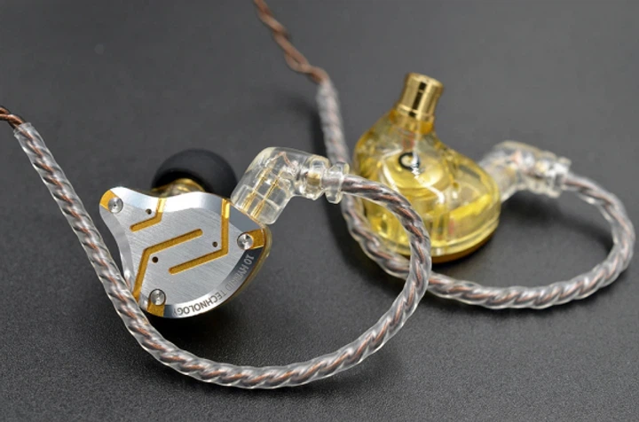 KZ ZS10 Pro Glare Gold (Hi-Res, 1DD+4BA, Mic) – Гібридні аудіофільські навушники для Hi-Fi звучання - зображення 4