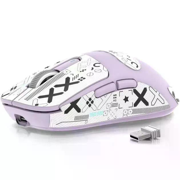 Беспроводная игровая мышь Attack Shark X3 PAW3395 26000dpi + стикеры Purple - изображение 2