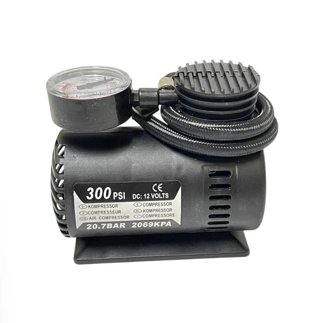 Автомобильный компрессор Air Compressor в прикуриватель (с манометром) черный 12В, 300 psi - изображение 2